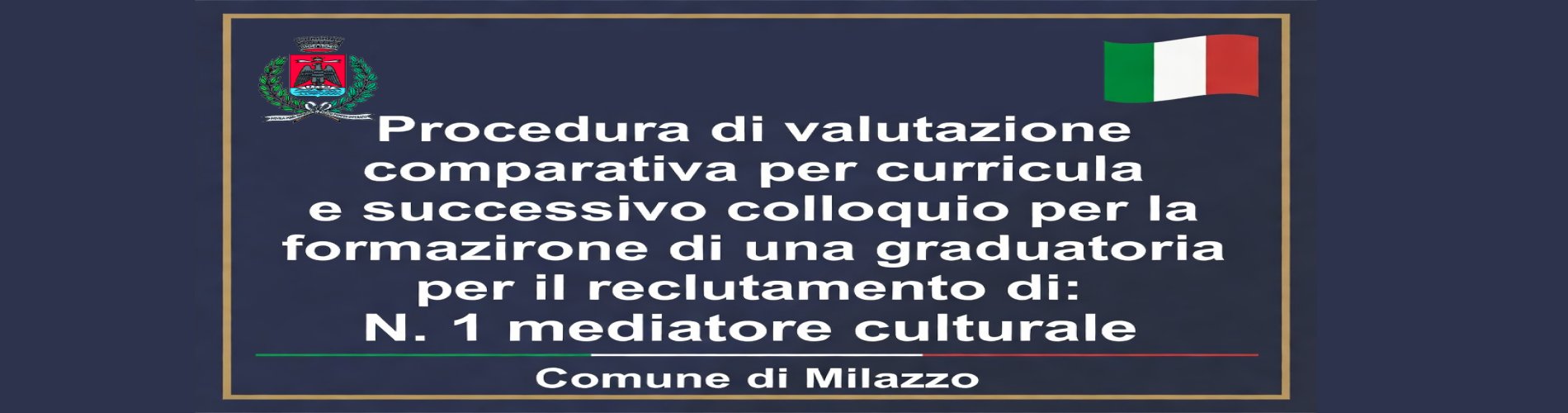 Bando per il reclutamento di n 1 mediatore culturale